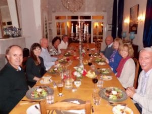 Guests dining at Chateau de Villars France