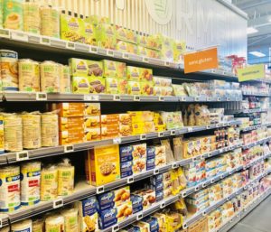 Gluten free products in French supermarket