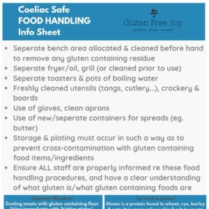 Coeliac Safe Food Handling Doc 
