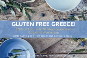 Gluten Free Greek Cooking Demonstration promo