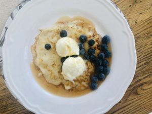 Gluten Free Pancakes & Blueberries