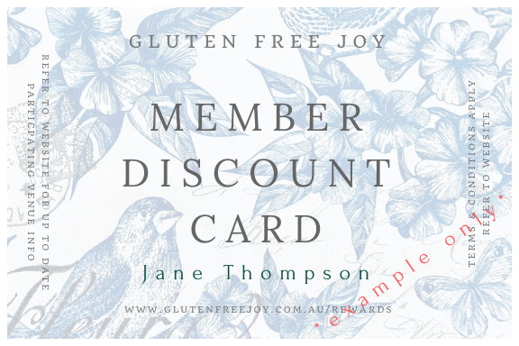 Gluten Free Joy Discount Card